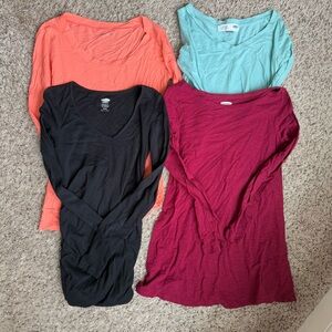Set of 4 long sleeved maternity shirts size XS